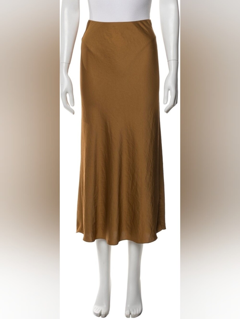 Women’s Satin Slip Skirt in Bronze